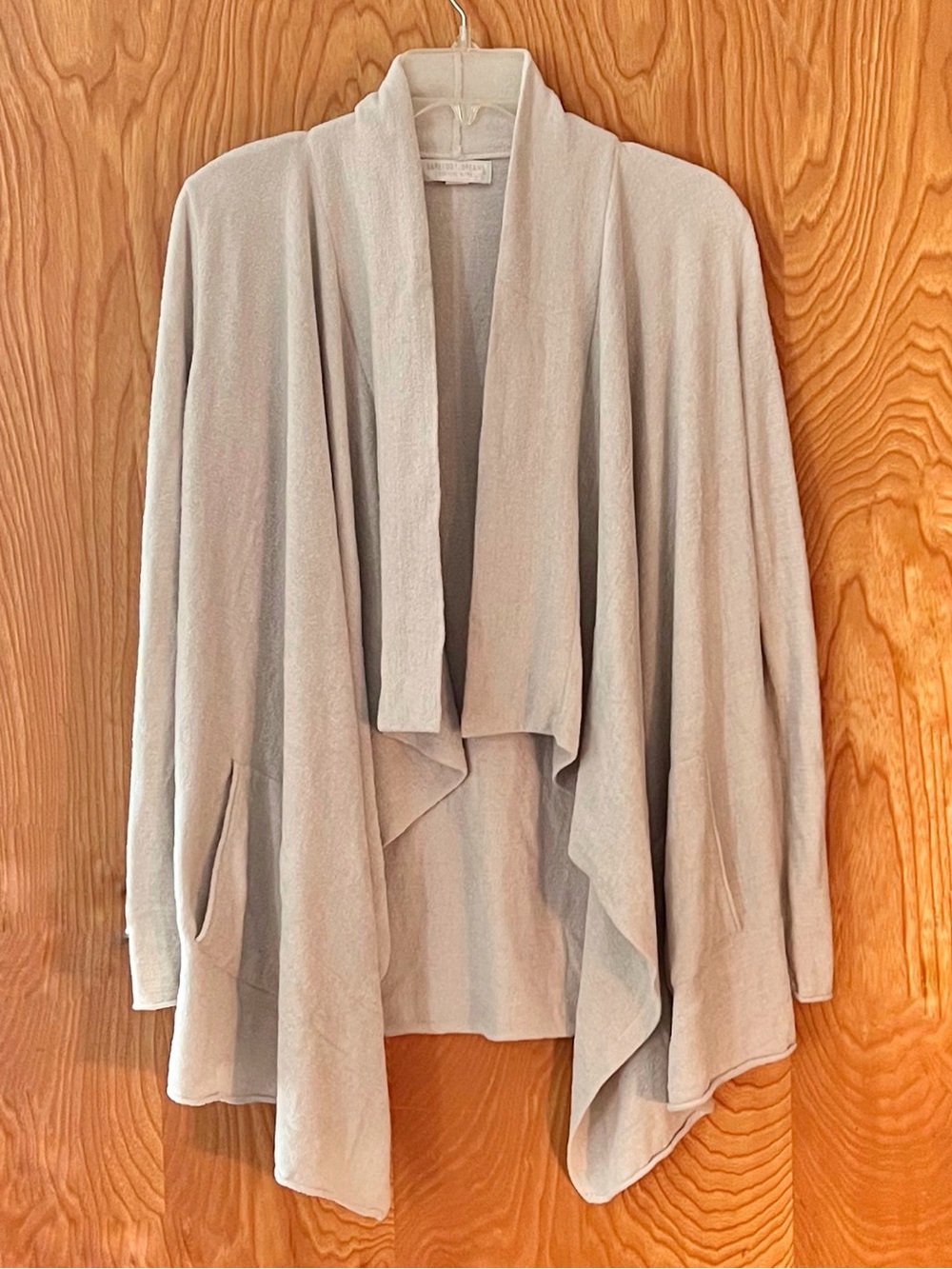 Barefoot Dreams Cozy Chic Ultralight open cardigan, shawl collar, size XS